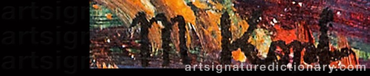 Authentic signature by Maxim KOPF on  artwork