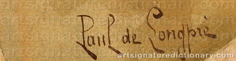 Authentic signature by Paul De LONGPRÉ on Painting/Watercolour artwork