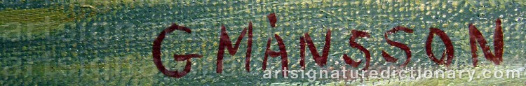 Signature by Gösta MÅNSSON