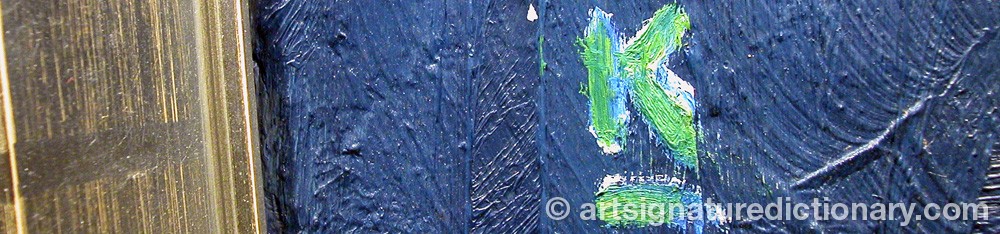 Authentic signature by Georg Andreas KÄLLKVIST on  artwork