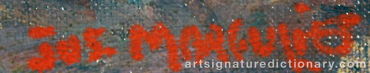 Authentic signature by Joseph MARGULIES on  artwork