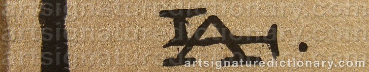 Authentic signature by A. LAVIELLE on artwork