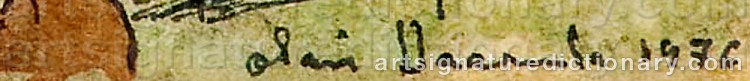 Authentic signature by Olavi VAARULA on artwork