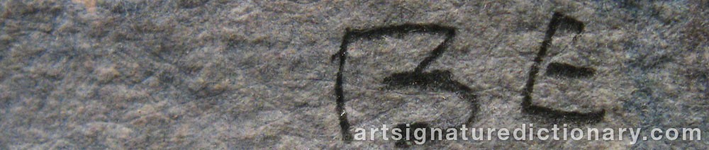 Authentic signature by Björn ERICSSON on  artwork