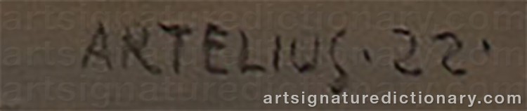 Signature by Helge ARTELIUS