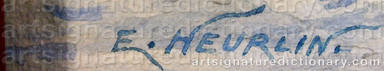 Signature by Erland HEURLIN