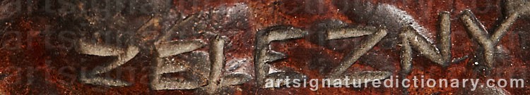 Authentic signature by Franz ZELEZNY on  artwork