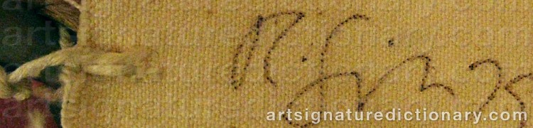 Authentic signature by Richard SMITH on artwork