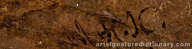 Authentic signature by Marinus Adrianus, The Elder KOEKKOEK on  artwork