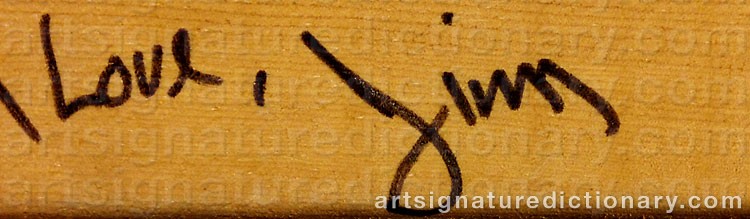 Authentic signature by Jim TOUCHTON on artwork
