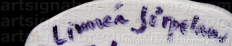 Authentic signature by Linnéa JÖRPELAND on  artwork