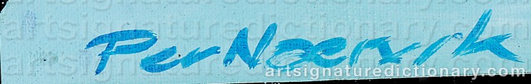 Authentic signature by Per Aage NAERVIK on Painting/Watercolour artwork