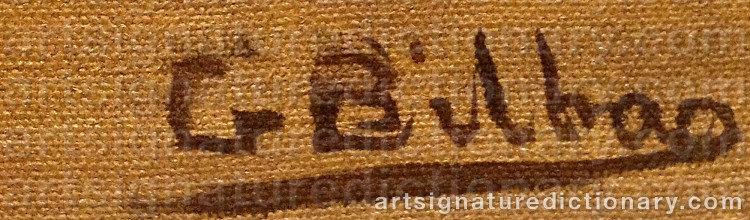 Authentic signature by Gonzalo BILBAO MARTINEZ on artwork
