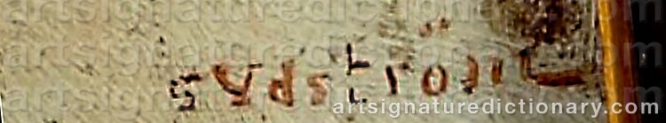 Authentic signature by Gösta YDSTRÖM on Painting/Watercolour artwork