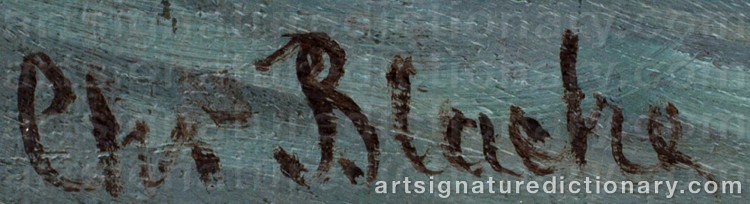 Authentic signature by Christian BLACHE on Painting/Watercolour artwork