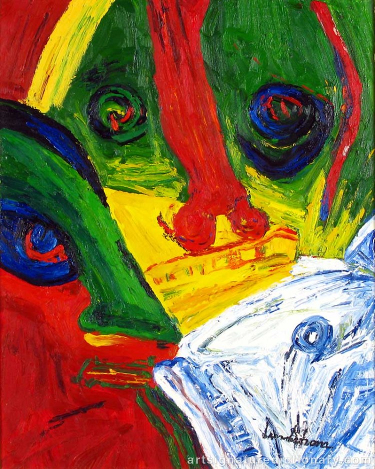 Close-up details showing Bengt LINDSTRÖM signature forgery characteristics