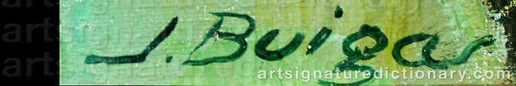 Authentic signature by Jose BUIGAS on  artwork