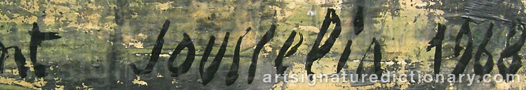 Authentic signature by Francois JOUSSELIN on  artwork