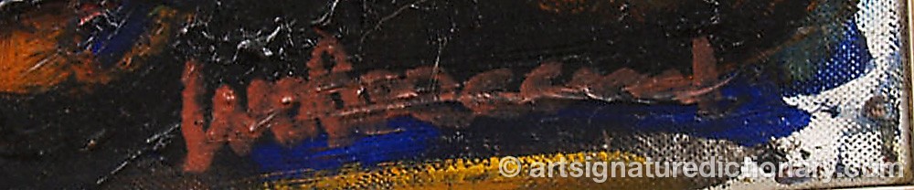 Authentic signature by Theo WOLVECAMP on  artwork