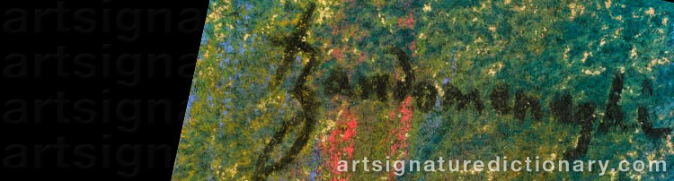 Authentic signature by Federico ZANDOMENEGHI on  artwork