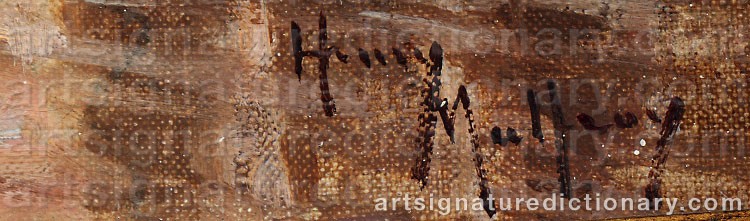 Authentic signature by Henry MALFROY on  artwork