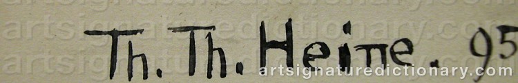 Signature by Thomas Theodor HEINE