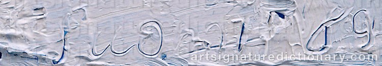 Authentic signature by Risto SUOMI on Painting/Watercolour artwork