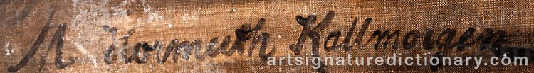 Authentic signature by Margarethe HORMUTH-KALLMORGEN on  artwork