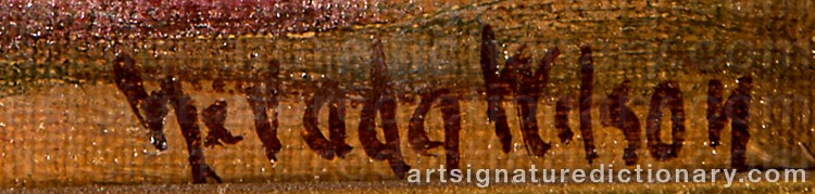 Authentic signature by Nevada WILSON on Painting/Watercolour artwork