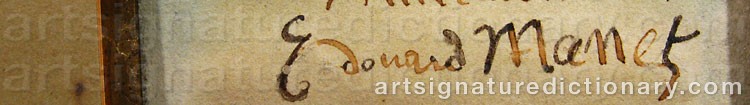 Forged signature of Edouard MANET