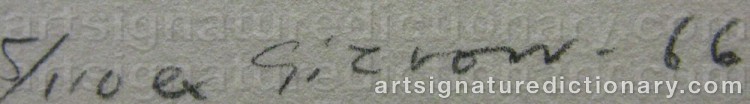 Signature by Gösta GIEROW