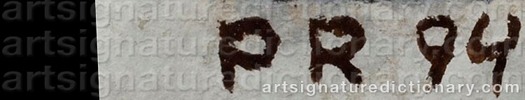 Authentic signature by Pentti RINTA on  artwork