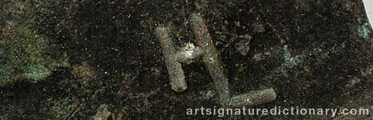 Authentic signature by Hugo LIISBERG on Sculpture artwork