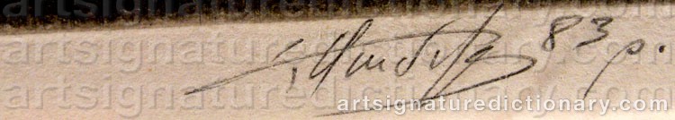 Authentic signature by Samvel HAMBARDZUMYAN on artwork