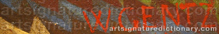 Authentic signature by Wilhelm Karl GENTZ on  artwork