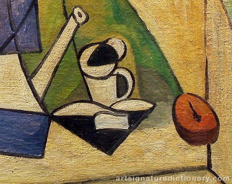 Close-up details showing Pablo PICASSO signature forgery characteristics