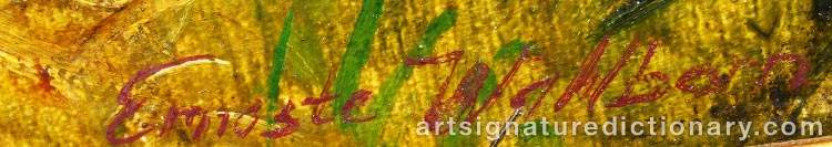 Signature by Ernest Charles WALBOURN