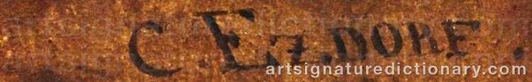 Authentic signature by Johann Christian Michael EZDORF on  artwork
