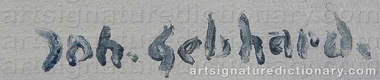 Authentic signature by Johannes GEBHARD on Painting/Watercolour artwork