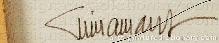 Authentic signature by Jean Luc GUINAMANT on  artwork