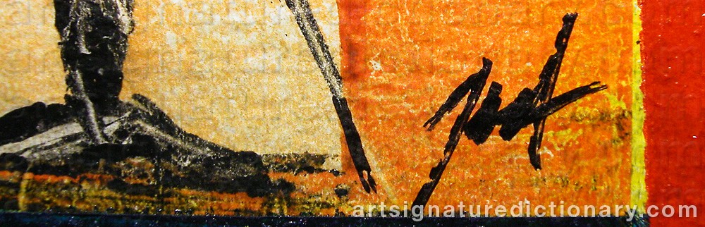 Authentic signature by Jan ANDERSSON on artwork