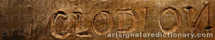 Authentic signature by Claude Michel CLODION on artwork