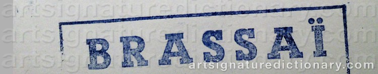 Authentic signature by BRASSAÏ on  artwork