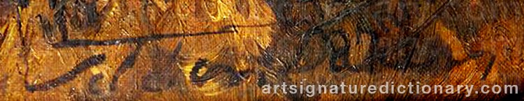 Authentic signature by Samuel Tilden DAKEN on Painting/Watercolour artwork