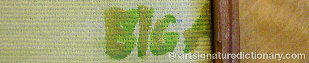 Authentic signature by Big-Britt ALMSTRÖM on artwork