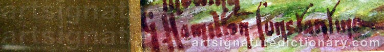 Authentic signature by George Hamilton CONSTANTINE on  artwork