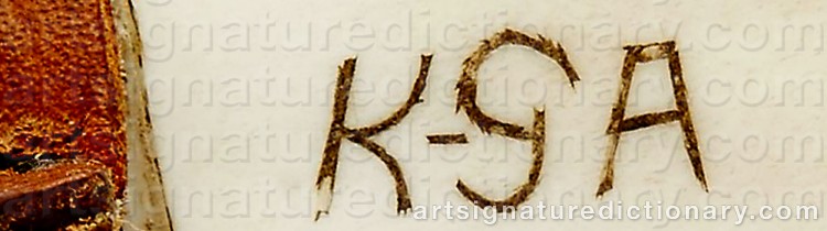 Authentic signature by K-G (Sami Artist) ANDERSSON on Other artwork