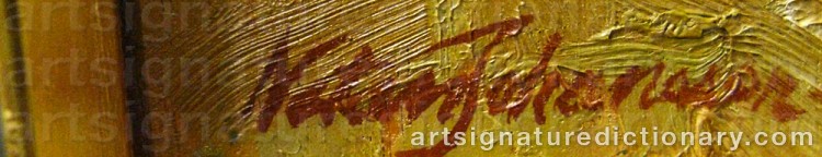 Authentic signature by Natan JOHANSSON on Painting/Watercolour artwork