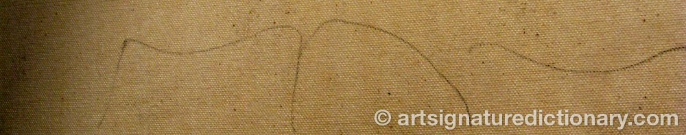 Authentic signature by Charles CLOUGH on artwork