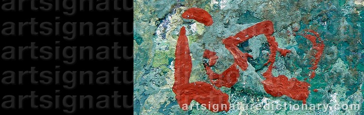 Authentic signature by Lars-Olov WIBERG on artwork